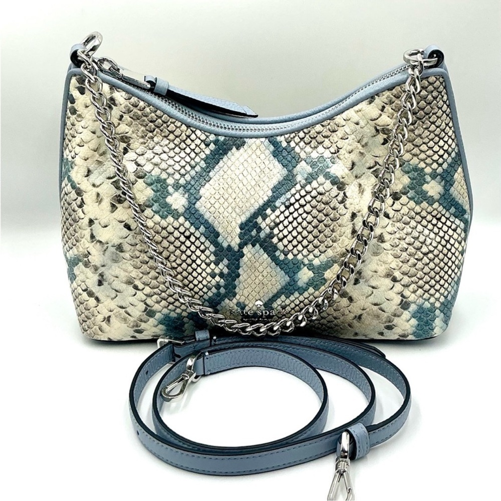 NWOT Kate Spade Zippy Snake Embossed Convertible Crossbody Bag #1037 Never Used